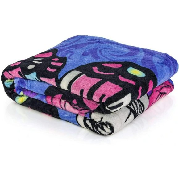 Beautiful Soft & Cozy Colorful Butterfly Fly Free Blanket Fleece Throw 50"x60" - Picture 3 of 4